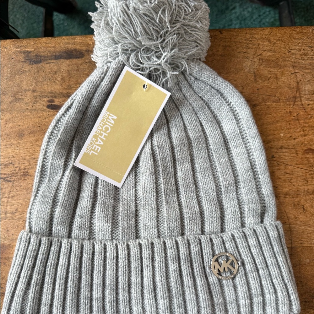 Michael Kors Gray Knit Beanie
